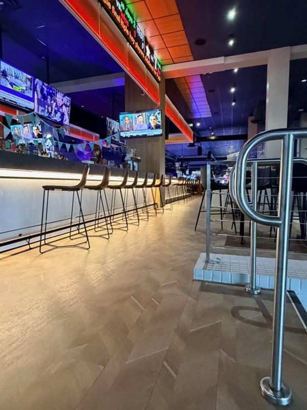 Structured cabling at a bar buildout