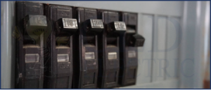 breakers on an electrical panel