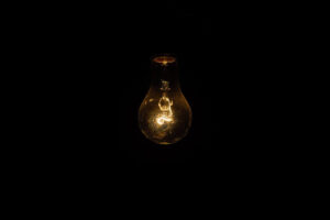 light bulb in the dark