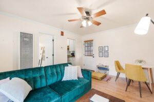 ceiling fan installed in living room